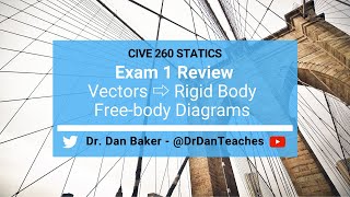 Statics Exam 1 Review [upl. by Kammerer107]