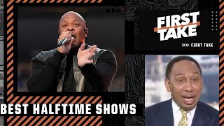 Stephen A reacts to the Super Bowl LVI halftime show 🎤  First Take [upl. by Eyak916]