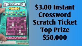 300 Instant Crossword Scratch Ticket  Top Prize 50000 [upl. by Kryska]