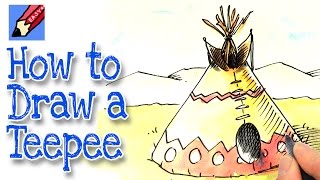 How to draw a Tipi or TeePee Real Easy [upl. by Appleton]