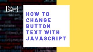 How To Change Button Text With JavaScript [upl. by Cati]