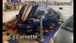 C5 Corvette  Detailed Torque Tube Removal [upl. by Yrrej203]