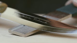 Marttiini Academy How to sharpen a knife with the Diamond Sharpener Flat [upl. by Nrubloc359]