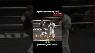 Kyokushin vs Muay Thai kyokushin karate ytshorts [upl. by Terena]