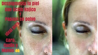 Crema para despigmentar la piel con acido kojico y papaya en polvo [upl. by Aggi]