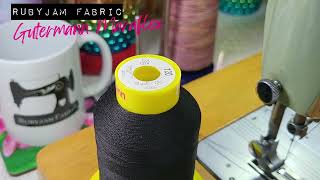 Rubyjam Fabric  Gutermann Maraflex stretch thread demonstration [upl. by Oirad]