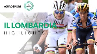 STUNNING SOLO VICTORY 🤩  Mens Il Lombardia Race Highlights  Eurosport Cycling [upl. by Nalyorf696]