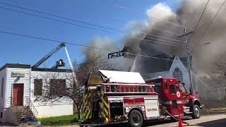 Bridgetown NS church fire April 26 2024  almost done [upl. by Kamilah]