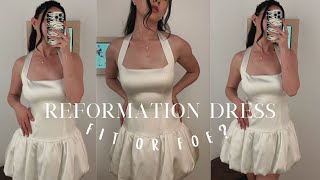 Reformation Babette Dress Fit or Foe [upl. by Swehttam]