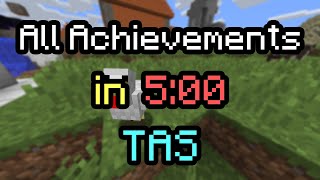 Minecraft All Achievements in 5 minutes  TAS [upl. by Rimhsak808]