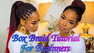 Easy DIY Box Braids TUTORIAL For Beginners  Karrill DaDiva [upl. by Aihk]