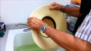 How to Shape a Palm Leaf Cowboy Hat [upl. by Ahtel]