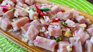 Kinilaw Na TUNA  Filipino Style Tuna Ceviche [upl. by Madriene435]