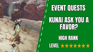 MHRS Monster Hunter Rise SunBreak Switch Event Quests Kunai Ask you a Favor High rank [upl. by Jehoash]