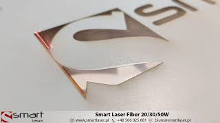 Laserowe grawerowanie lustra laserem Smart Laser Fiber 2D  50W  Laser Fiber Engraving Mirrors [upl. by Eicart]