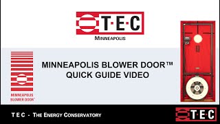 Minneapolis Blower Door Quick Guide [upl. by Enrahs]