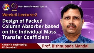 Lec 22 Design of packed column absorber based on the Individual Mass Transfer Coefficient [upl. by Esiuol778]