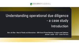 Understanding operational due diligence  a case study Introduction [upl. by Ailecara590]