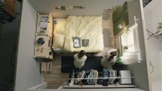 IKEA Square metre challenge part 1 Tiny bedroom for two [upl. by Cohla]