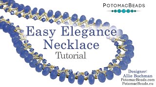 Easy Elegance Necklace  DIY Jewelry Making Tutorial by PotomacBeads [upl. by Espy399]