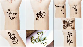 Worlds Best Heart shaped 💓 Mehndi Tattoos  Cute Tattoos for Girls ❤️ DIY Innovative ideas [upl. by Leff]