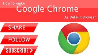 How To Set Your Google Chrome As Default Browser in Windows 10 [upl. by Lekzehcey]