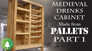 Pallet Furniture A Medieval Drinks Cabinet Made From Pallets and Junk Part 1 [upl. by Sibell392]