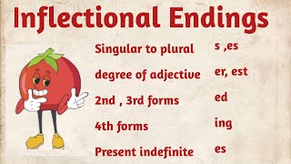 Inflectional Endings 👉in English Grammar like s  es ed ing er  est and So On English Grammar [upl. by Horan]