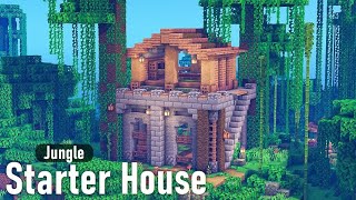 Minecraft  How to Build a Complete Jungle Starter House  Small Fort [upl. by Durrell]