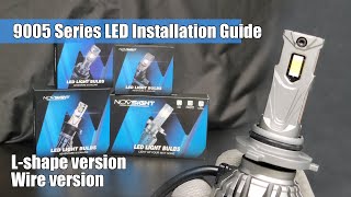 9005 HB3 LED Bulbs installation guide Novsight 9005 LED headlight [upl. by Cohby]