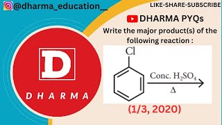 Write the major products of the followingreactionBenzeneClConc H2SO4Δto gives13 2020 [upl. by Minier600]