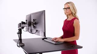 DualMonitor Arm 180º  Vari Formerly VariDesk [upl. by Woodring]