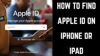 How to Find Apple ID on iPhone or iPad [upl. by Nwotna]