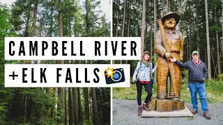 Visiting CAMPBELL RIVER BC  Hiking in ELK FALLS  Vancouver Island British Columbia [upl. by Teerell]