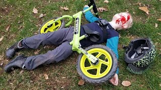 Epic Bike Crash  Tommys balance bike FAIL [upl. by Dwayne]