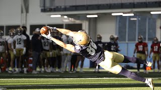 Watch Notre Dame Football Spring Practice Tyler Buchner Braden Lenzy Lorenzo Styles Xavier Watts [upl. by Leacock]