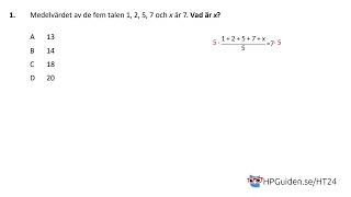 Högskoleprovet XYZ uppgift 1 från höstens högskoleprov 2024 provpass 4 kvantitativ del [upl. by Nerad]