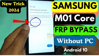 Samsung M01 Core FRP Bypass Without PC FRP UNLOCK Android 10 [upl. by Hadsall759]