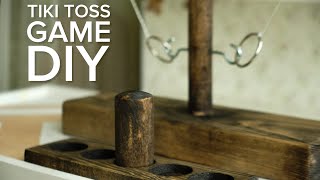 📌 DIY Tabletop Tiki Toss Ring Hook Game [upl. by Arytas85]