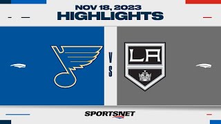 NHL Highlights  Blues vs Kings  November 18 2023 [upl. by Ajram]