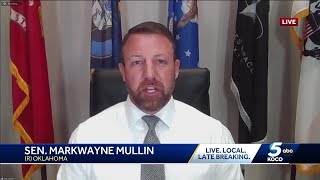 Markwayne Mullin defends outburst after challenging Teamster leader to fight [upl. by Annahsit322]