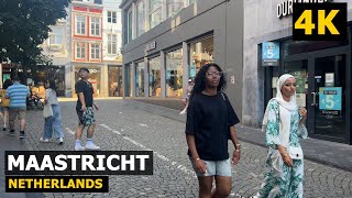 4K Netherlands Maastricht Summer Walking Tour [upl. by Bronnie842]