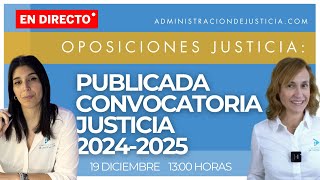 🔴 Convocatoria Justicia 20242025 Plazas Fechas y Requisitos  Academia ADJ [upl. by Oninotna]