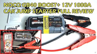 FULL REVIEW NOCO GB40 1000 Amp Boost  Jump Starter [upl. by Bivins448]