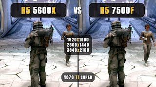 AMD Ryzen 5 5600X vs Ryzen 5 7500F  1080p 1440p 4K  AM4 vs AM5 Budget Kings  4070 Ti Super [upl. by Nylimaj533]