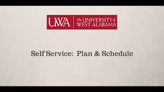 UWA Self Service Plan and Schedule [upl. by Mezoff576]