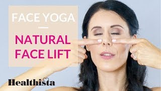 Face yoga exercises for natural facelift in 3 minutes [upl. by Icats273]