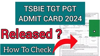 TSBIE Hall Ticket 2024  How To Check TSBIE Hall Ticket 2024 [upl. by Girardo]