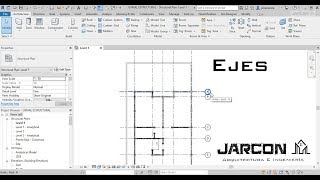 Crear y configurar Ejes  Tutorial Revit 2019 [upl. by Norrie]