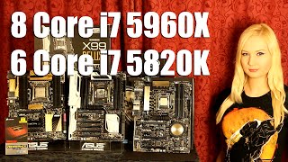 X99 Intel 8 Core i7 5960X amp 6 Core 5820K Inital Overclocking Benchmarks amp X79 Z97 Comparison [upl. by Tahpos780]